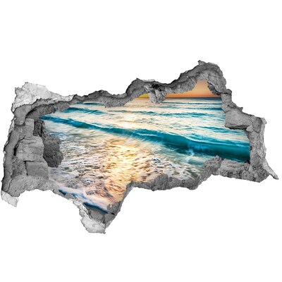 Decorazione da parete buco nel muro Tramonto sul mare