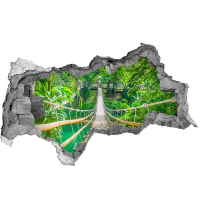 Sticker effetto rottura muro Ponte nella giungla