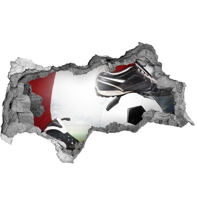 Sticker effetto rottura muro Passione calcistica oltre le mura