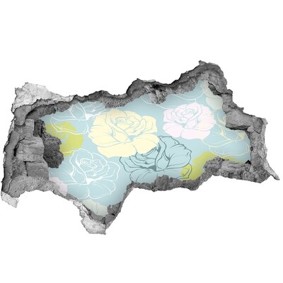 Decorazione da parete buco nel muro Murale floreale nel buco nel muro