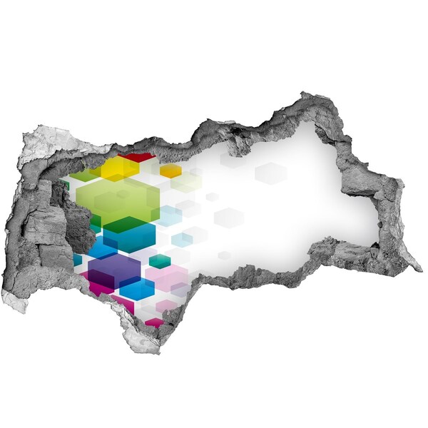 Adesivo con vista dietro il muro Astrazione moderna in concreto