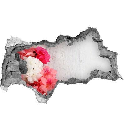 Decorazione da parete buco nel muro Un'oasi floreale dietro il muro