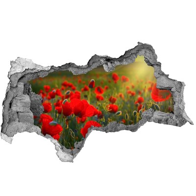 Adesivo con vista dietro il muro Un piccolo paradiso floreale nascosto