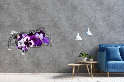 Decorazione da parete buco nel muro Un paradiso floreale in cemento