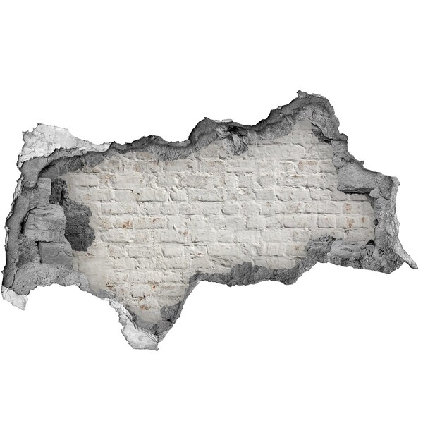 Decorazione da parete buco nel muro Muro di mattoni danneggiato