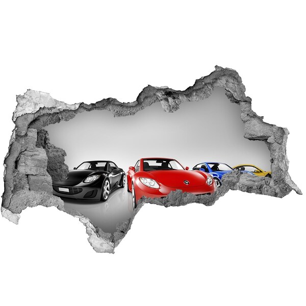 Adesivo con vista dietro il muro Sogni di corse