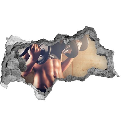 Decorazione da parete buco nel muro Palestra in azione