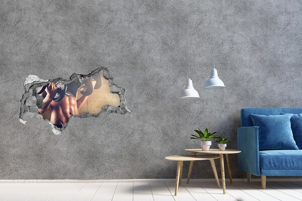 Decorazione da parete buco nel muro Palestra in azione