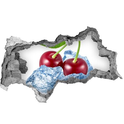 Decorazione da parete buco nel muro Ciliegie dolci su ghiaccio