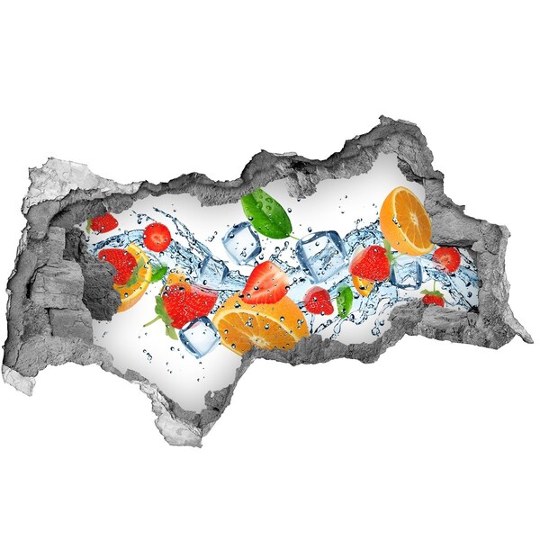 Decorazione da parete buco nel muro Cocktail di frutta in un'esplosione d'acqua