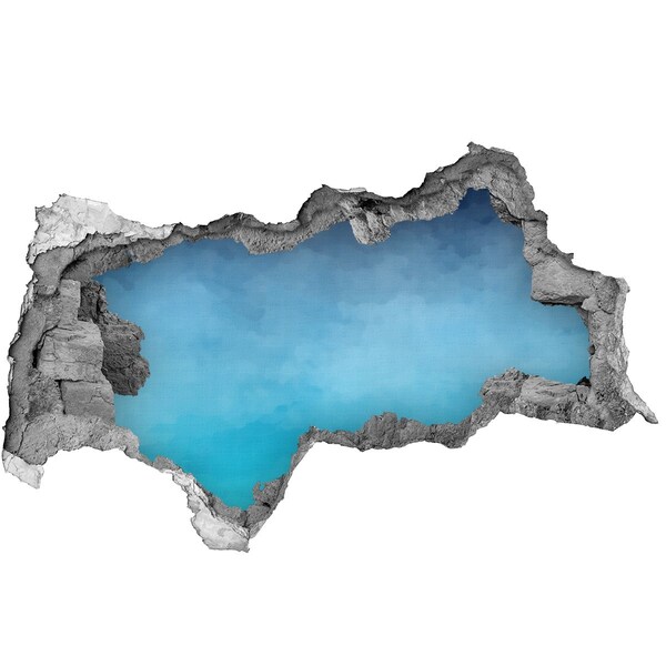 Sticker effetto rottura muro Cielo sull'oceano