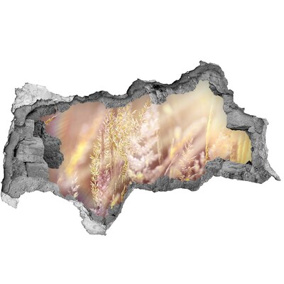 Decorazione da parete buco nel muro Prato fiorito dietro il muro