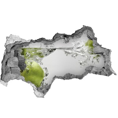 Sticker effetto rottura muro La mela sommersa