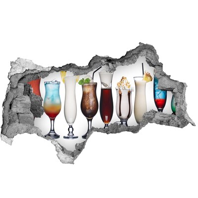 Adesivo con vista dietro il muro Un piccolo locale nascosto, un'oasi per cocktail.