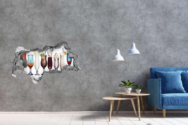 Adesivo con vista dietro il muro Un piccolo locale nascosto, un'oasi per cocktail.