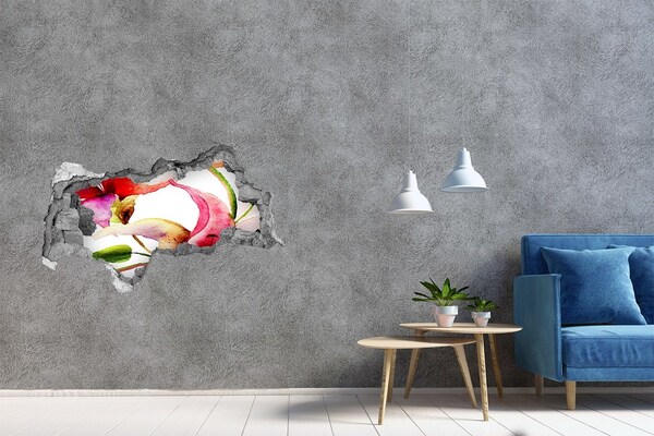 Decorazione da parete buco nel muro Un'esplosione floreale di colore