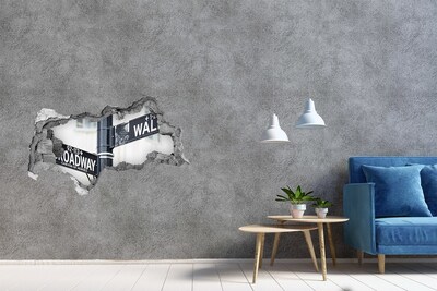 Sticker effetto rottura muro Una strada in città