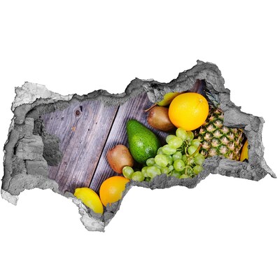 Sticker effetto rottura muro Un paradiso di frutta dietro le mura