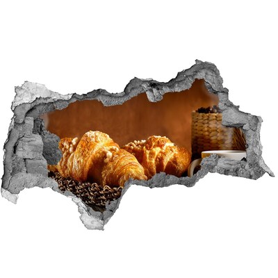 Decorazione da parete buco nel muro Deliziosi croissant in un posticino nascosto.