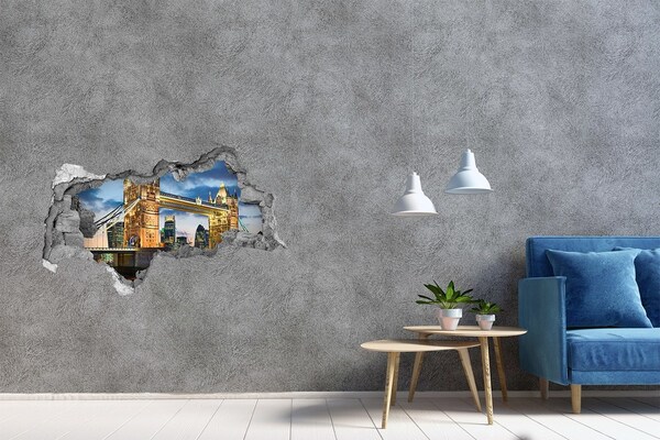 Decorazione da parete buco nel muro Tower Bridge a Londra