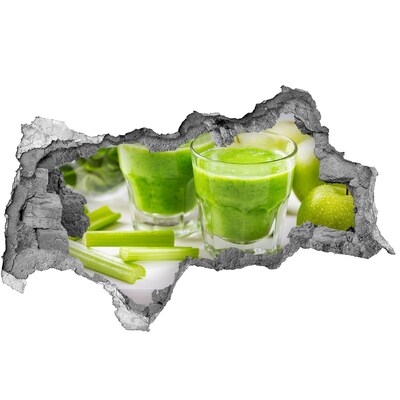 Sticker effetto rottura muro Cocktail salutare verde