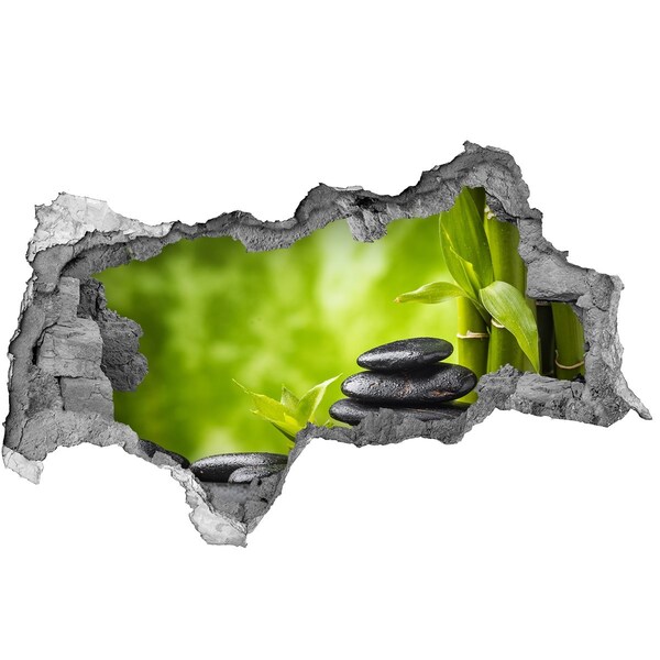 Sticker effetto rottura muro Un'oasi di pace con pietre