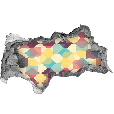 Decorazione da parete buco nel muro Onde colorate sul muro