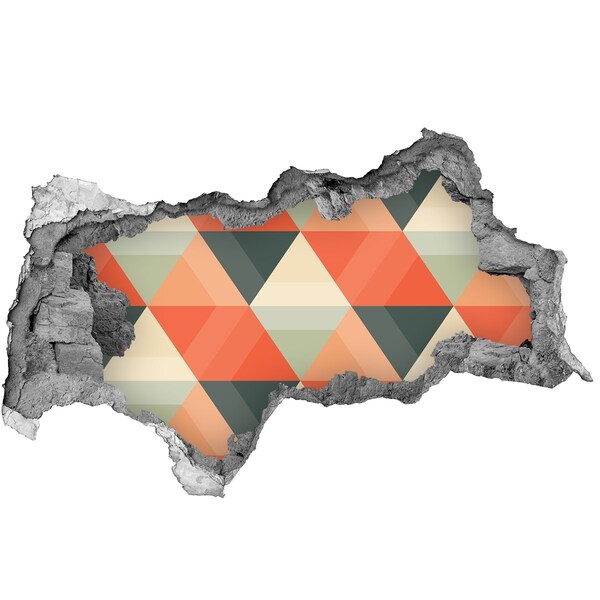 Sticker effetto rottura muro Motivi geometrici nel foro