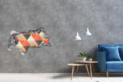 Sticker effetto rottura muro Motivi geometrici nel foro