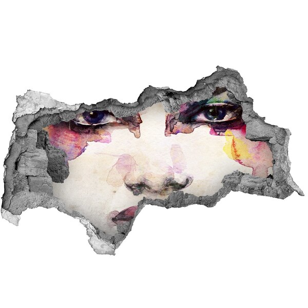 Decorazione da parete buco nel muro Il volto nel muro in rovina