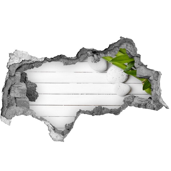 Adesivo con vista dietro il muro Un'oasi verde in cemento