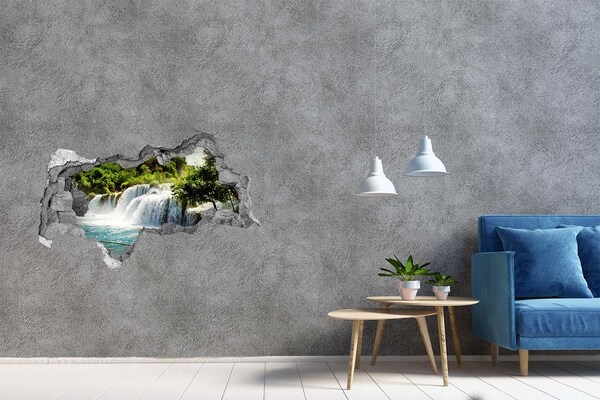 Decorazione da parete buco nel muro Una cascata immersa nel verde