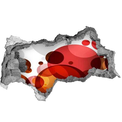 Sticker effetto rottura muro Bolle colorate in un buco nel muro