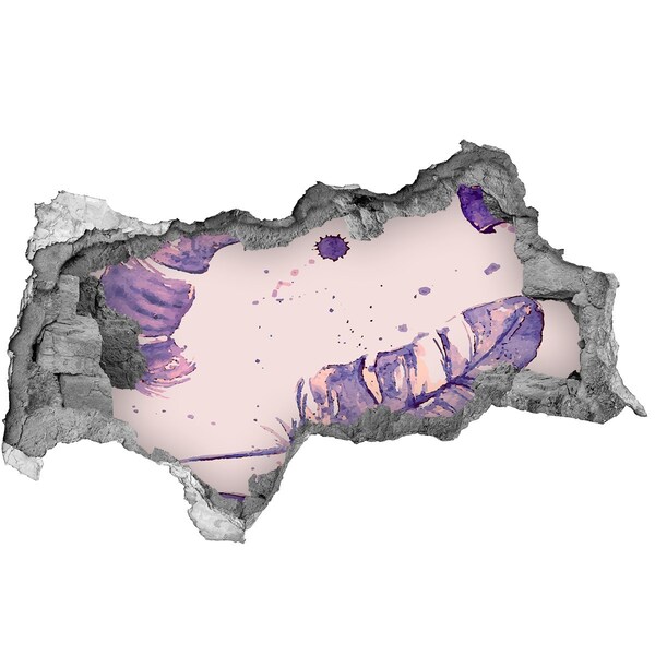 Sticker effetto rottura muro Paradiso tropicale dietro le mura