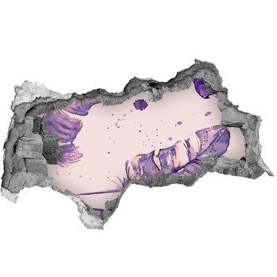 Sticker effetto rottura muro Paradiso tropicale dietro le mura