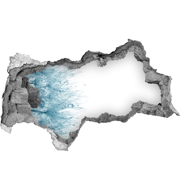 Adesivo con vista dietro il muro Acqua nel buco nel muro