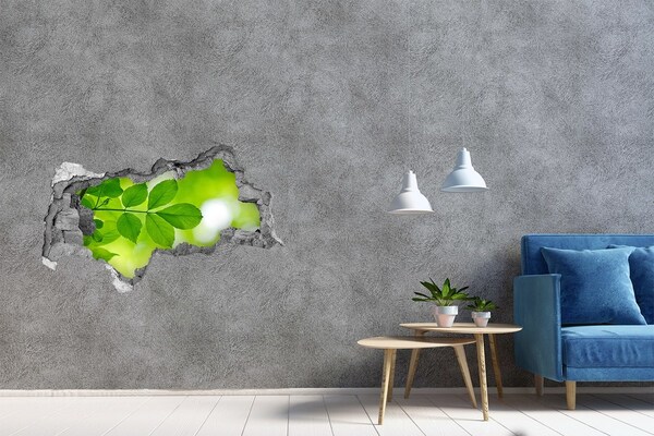 Sticker effetto rottura muro Un'oasi verde in cemento