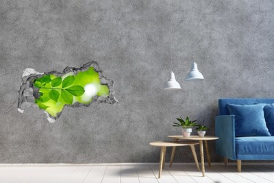 Sticker effetto rottura muro Un'oasi verde in cemento