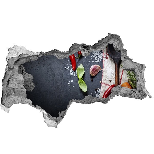 Sticker effetto rottura muro Una cucina ricca di sapore