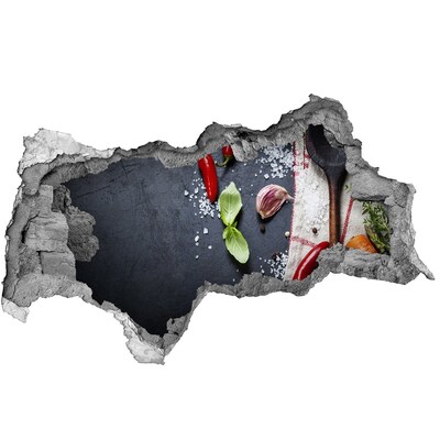 Sticker effetto rottura muro Una cucina ricca di sapore