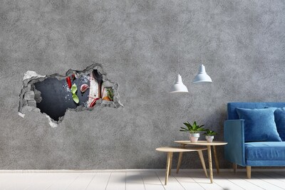 Sticker effetto rottura muro Una cucina ricca di sapore