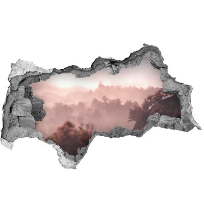 Decorazione da parete buco nel muro Paesaggio montano al mattino