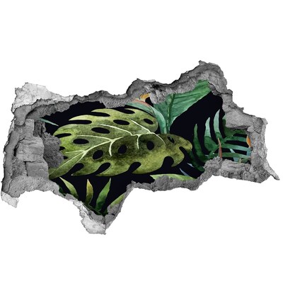 Adesivo con vista dietro il muro Giungla tropicale dietro il muro