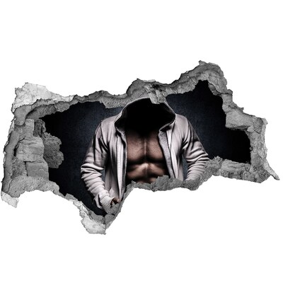 Decorazione da parete buco nel muro Allenamento intenso in stile urbano