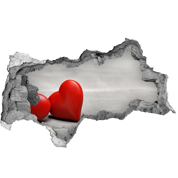 Sticker effetto rottura muro Cuore in un buco nel muro