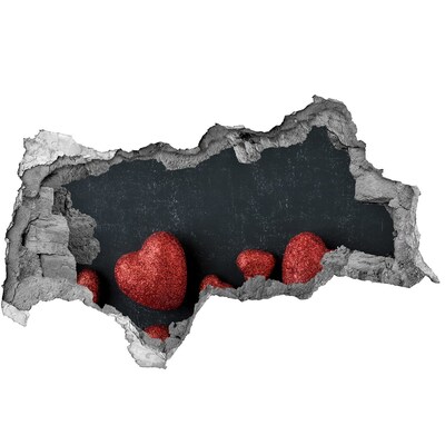 Sticker effetto rottura muro Un cuore in rovina
