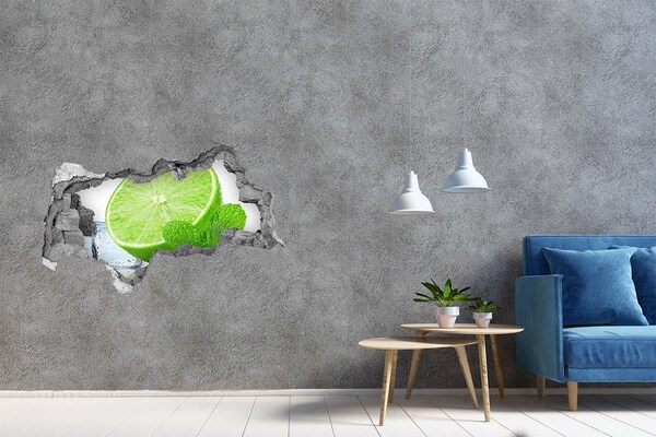Decorazione da parete buco nel muro Lime fresco con menta