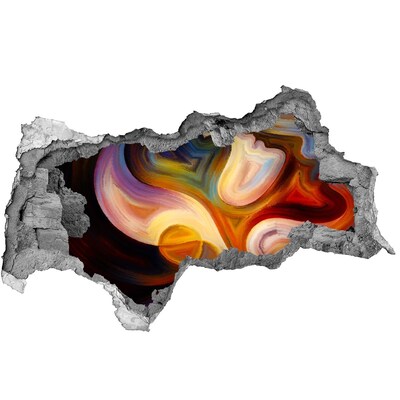 Adesivo con vista dietro il muro Paesaggio astratto dai colori vivaci