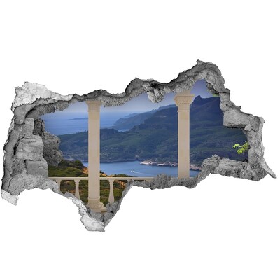 Sticker effetto rottura muro Vista della pittoresca baia