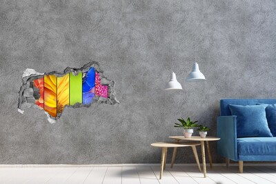 Decorazione da parete buco nel muro Il mondo floreale dietro il muro